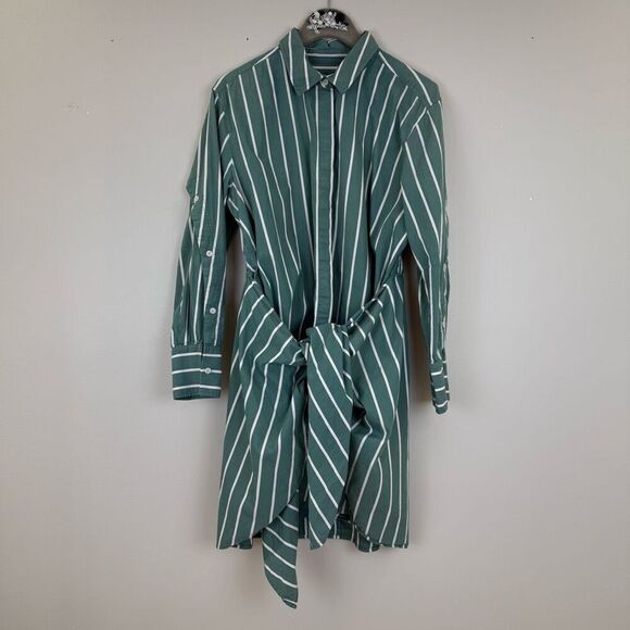 Derek Lam 10 Crosby Charlotte Tie Waist Shirt Dress 💙 - Picture 5 of 11